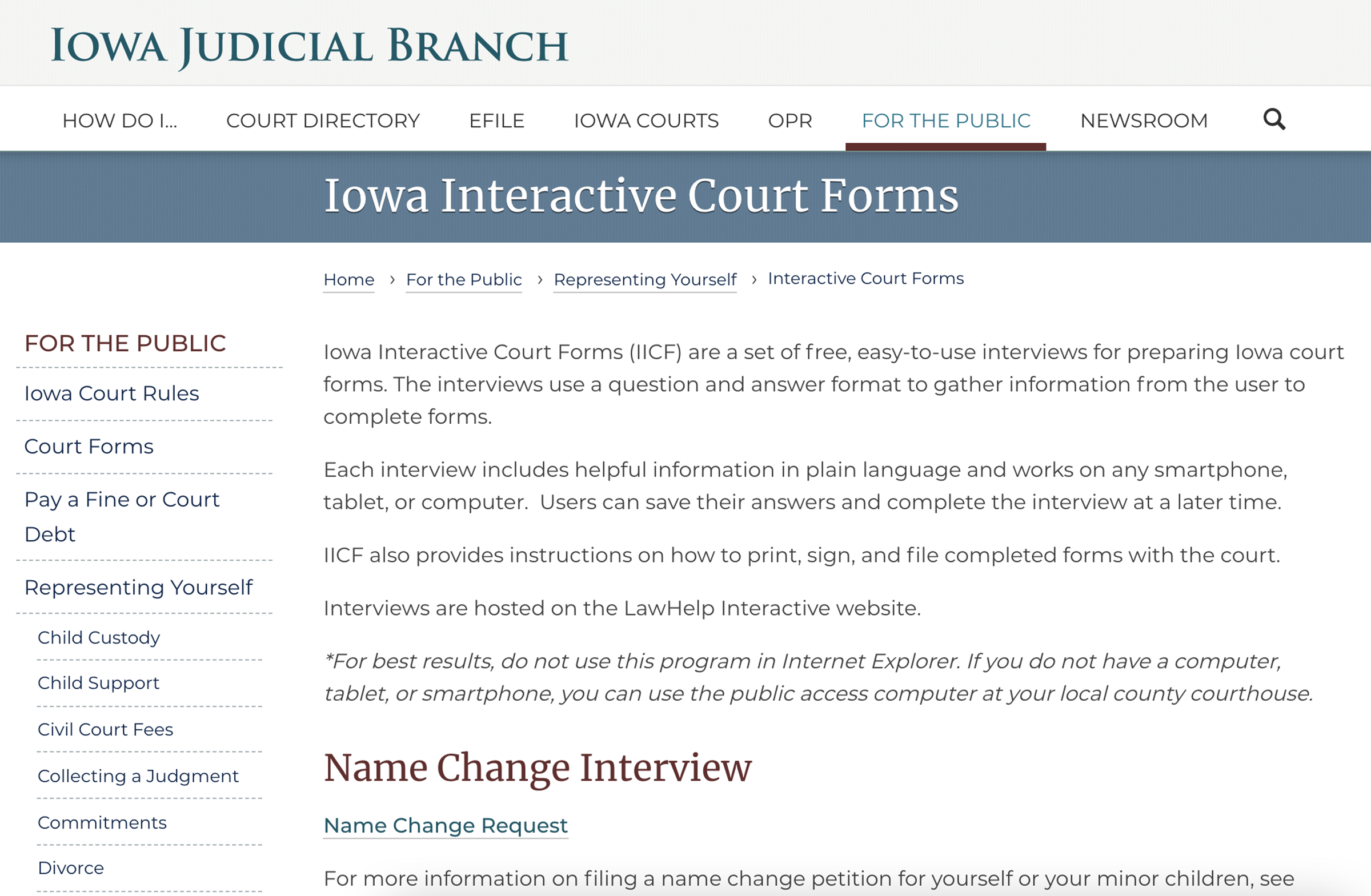 Iowa Now Has Name Change Court Forms on State’s Website Omaha Daily